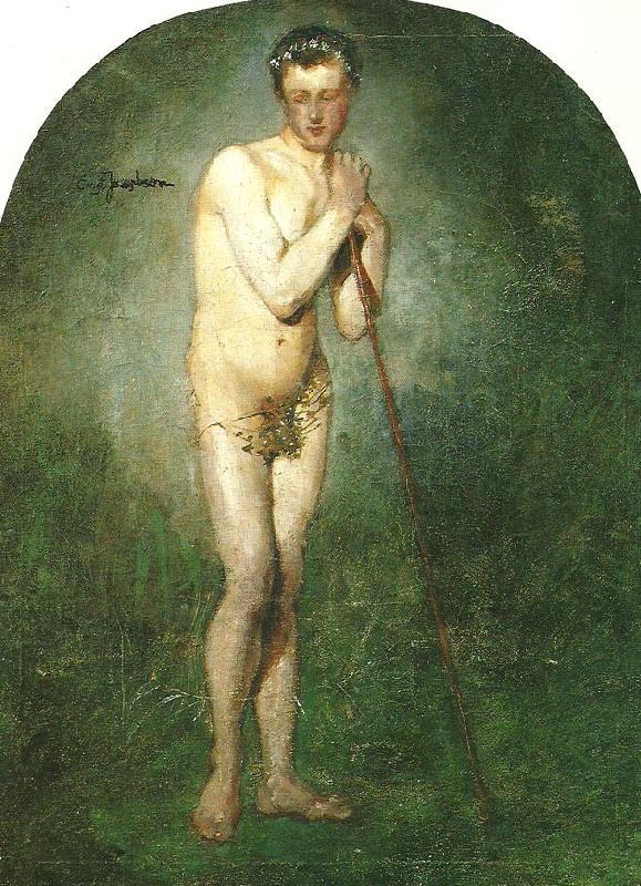 Ernst Josephson Staende naken yngling Germany oil painting art